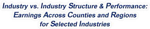 Rhode Island - Industry vs. Industry Structure & Performance: Earnings Across Counties and Regions for Selected Industries